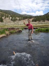 Fly fishing the Rio Costilla on a New Mexico fly fishing guide trip